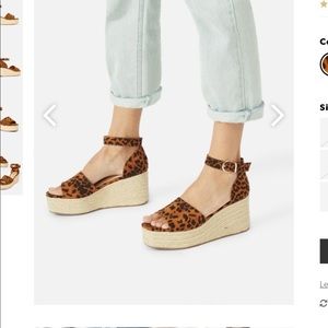 JustFab Cheetah Platform Sandal